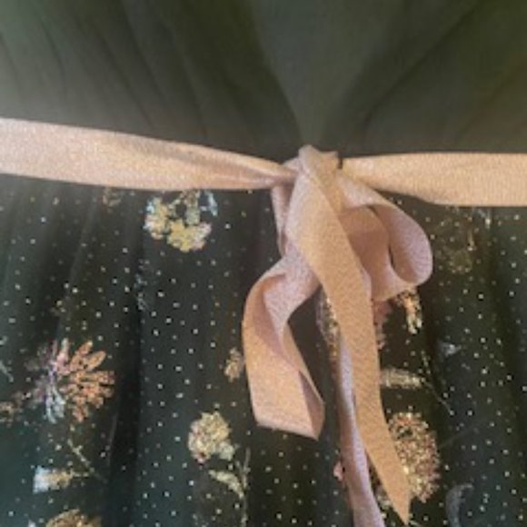 Sequin Hearts Dress - Black and Pink Hi-Low w/Flower Print (Girls Size 7) - $20 - Picture 3 of 10